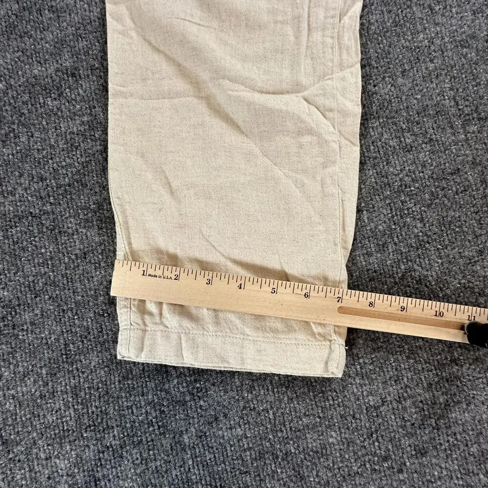 Zara Beige‎ Women's Casual Pants with Drawstring Waist - 89